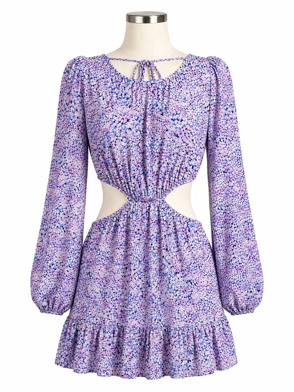 Wildfox Coco Purple Floral Cutout Mini Dress – Size S - NWT - Coquette Cottage